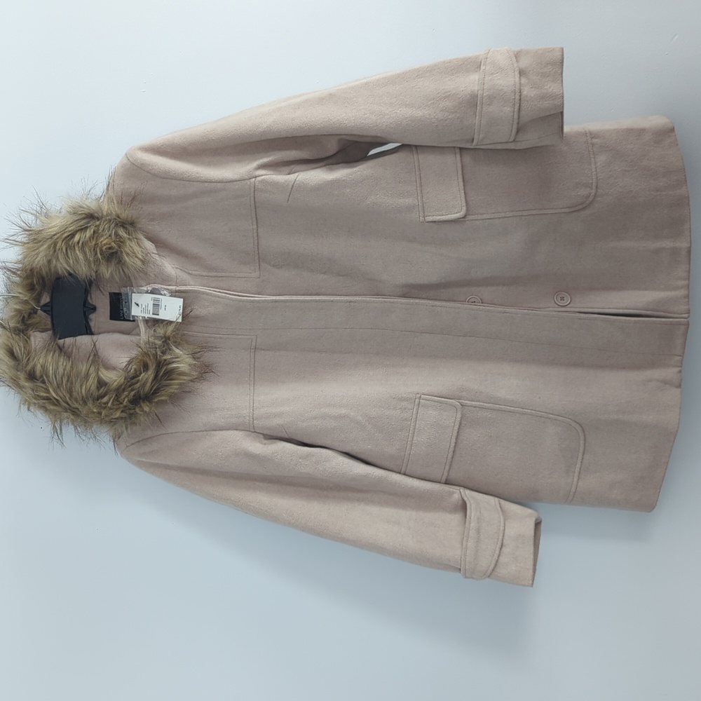 NWT Lane Bryant Faux Fur Hood Coat